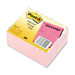 Super Sticky Message Pad, 3-7/8 x 4-7/8, Pink, 12 50-Sheets Pads/Pack