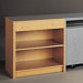 Library Modular Front Desk System - Open Storage Unit with Drawer