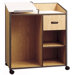 Mobile Podium with Shelf and Drawer