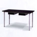 Adjustable Height Steel Frame Science Table with Black Chemical Resistant Top and Book Storage