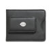 MLB Logo Black Leather Money Clip / Credit Card Holder