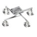 Sculptured Ice 4 Light Semi Flush Mount in Chrome