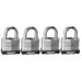 Laminated Steel Padlocks (Set of 4)