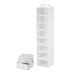 Eight Shelf Organizer and Two Drawers in White