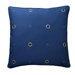 Textured Grommeted Navy Cotton Gold Grommets Pillow