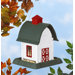 Small White Barn Bird Feeder
