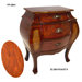 Wooden Three Drawer Curved Cabinet and Scoop Handles