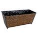 Metal Ledge Planter with Pressed Four Petal Flower