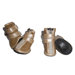 Ruff Kicks Suede Dog Shoes in Brown and Gold