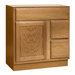 Bostonian Series 30" x 21" Red Oak Bathroom Vanity with Right-Side Drawers in Honey Oak Finish
