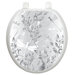 Themes Toilet Seat Applique with Fields of Grey Design