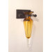 Amphora Vase on Wall Sconce with Finials and Hinge in Amber and Black