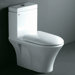 Milano Contemporary Elongated One Piece Toilet with Dual Flush in White