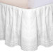 "Hike Up Your Skirt" Embroidered Bedskirt in White