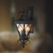 Mavis Three Light Wall Sconce in Textured Charcoal with Roped Trim