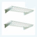 Wall Shelf with Hanging Rod in White (Set of 2)
