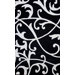 Cine Scrolling Vines Black Rug