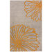 Gradient Yellow Floral Rug
