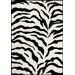Earth Zebra Print Black/Ivory Rug