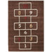 KinderLOOM Hopscotch Brown Kids Rug