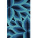 Cine Blue Flower Petals Rug