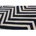 Trellis Navy Blue Chevron Rug