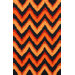 Fergie Orange Chic Chevron Rug
