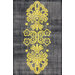 Overdye Yellow Tribal Damask Rug