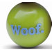 Orbee-Tuff Woof Ball Dog Toy in Green