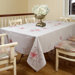 Lilies Embroidered Design Tablecloth