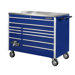 55" 11 Drawer Professional Roller Cabinet in Blue