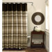 Blake Fabric Chenille Shower Curtain in Chocolate