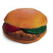 Vinyl Hamburger with Tomato/Pckle Dog Toy
