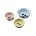 Ruffled Dog Dish in Blue