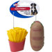 Sub and Fries Vinyl Dog Toy - 2 Pack