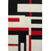 Modern Cool Red/White/Black Rug