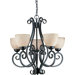 5 Light Chandelier with Tapioca Shade