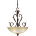 3 Light Bowl Inverted Pendant