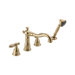 Victorian Double Handle Faucet Deck Mount Roman Tub Trim with Handshower