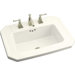 Kathryn Self-Rimming Bathroom Sink in Biscuit with 8" Centers