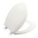 Cachet Round Closed-Front Plastic Toilet Seat with Cover and Plastic Hinges