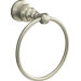IV Georges Brass Towel Ring with Polished or Brushed Finishes