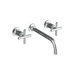 Purist Wall Mounted Bathroom Faucet with Double Cross Handles