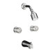 Coralais Volume Control Bath and Shower Faucet Trim with Sculptured Acrylic Handles