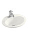 Pennington Drop-in Bathroom Sink with Single Faucet Hole and Left-Hand Soap/Lotion Dispenser Hole