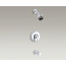 Coralais Shower Faucet Trim with Lever Handle and Mastershower 3-Way Showerhead