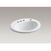Pennington Drop-in Bathroom Sink with Single Faucet Hole and Left-Hand Soap/Lotion Dispenser Hole