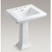 Memoirs Pedestal Bathroom Sink with Drilling for 8" Centers