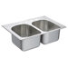 Lancelot Stainless Steel &nbsp;Gauge Double Bowl Drop In Sink
