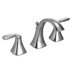 Two Handle Widespread High Arc Bathroom Faucet